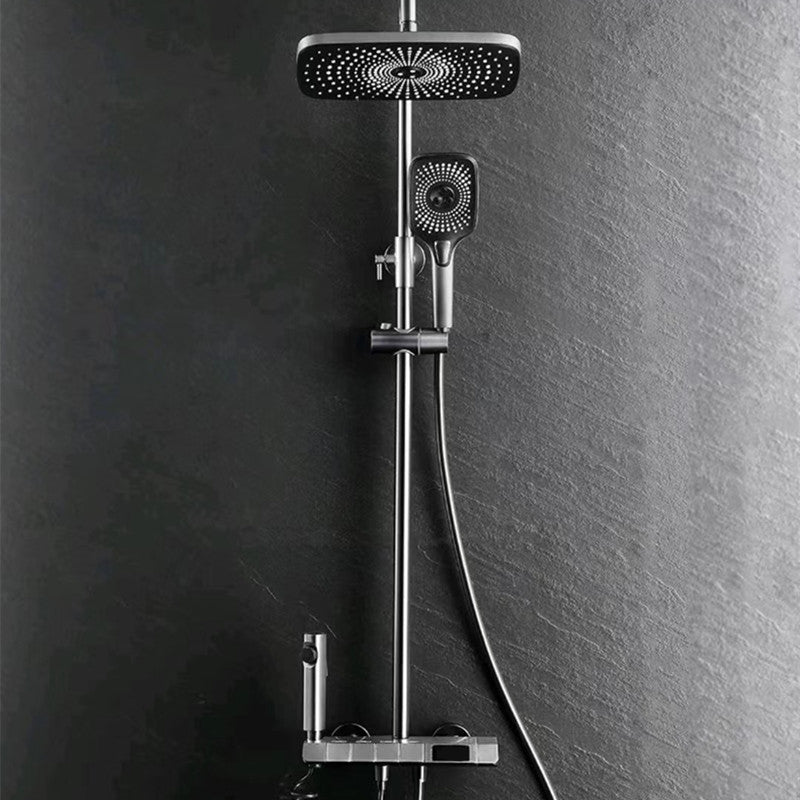 Bathroom Shower System Square Handheld Shower Head Wall Mounted Shower Trim