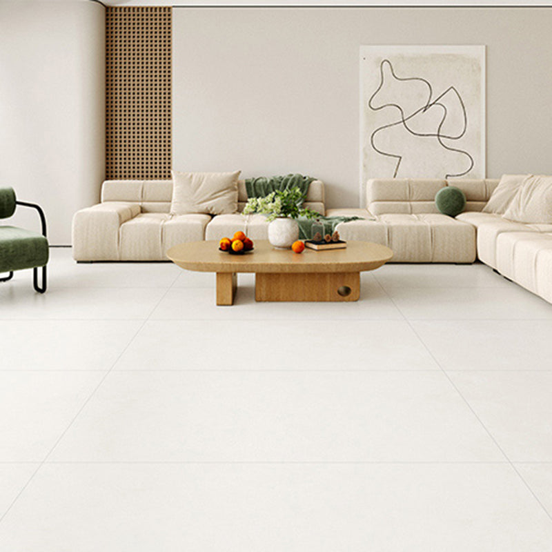 Solid Color Rectangle Floor Tile Straight Edge Indoor Floor Tile