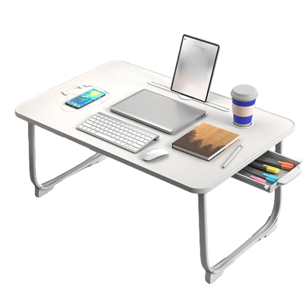 Engineered Wood Contemporary Writing Desk Bedroom Office Desk with White Legs