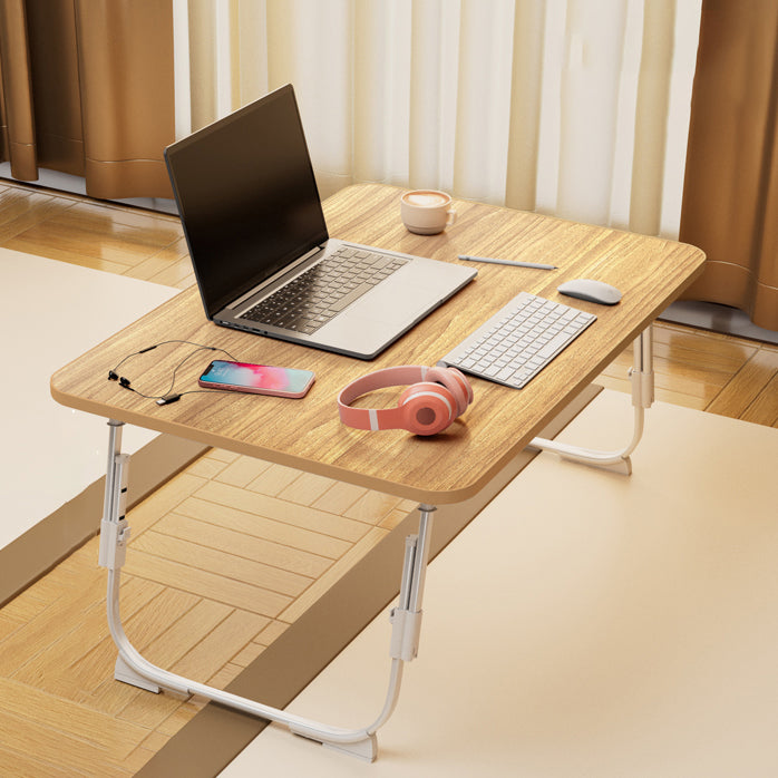 Engineered Wood Contemporary Office Desk Bedroom Writing Desk with White Legs