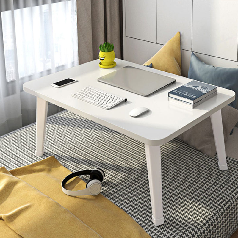 Contemporary Writing Desk Bedroom Engineered Wood Office Desk with White Legs