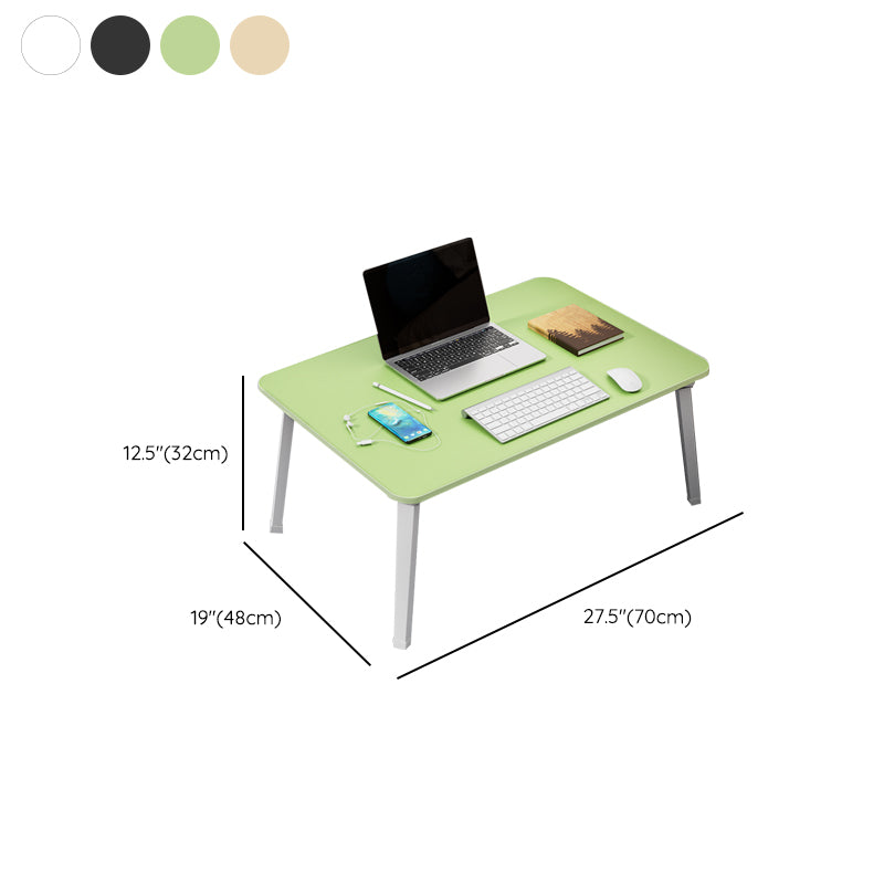 Contemporary Writing Desk Bedroom Engineered Wood Office Desk with White Legs