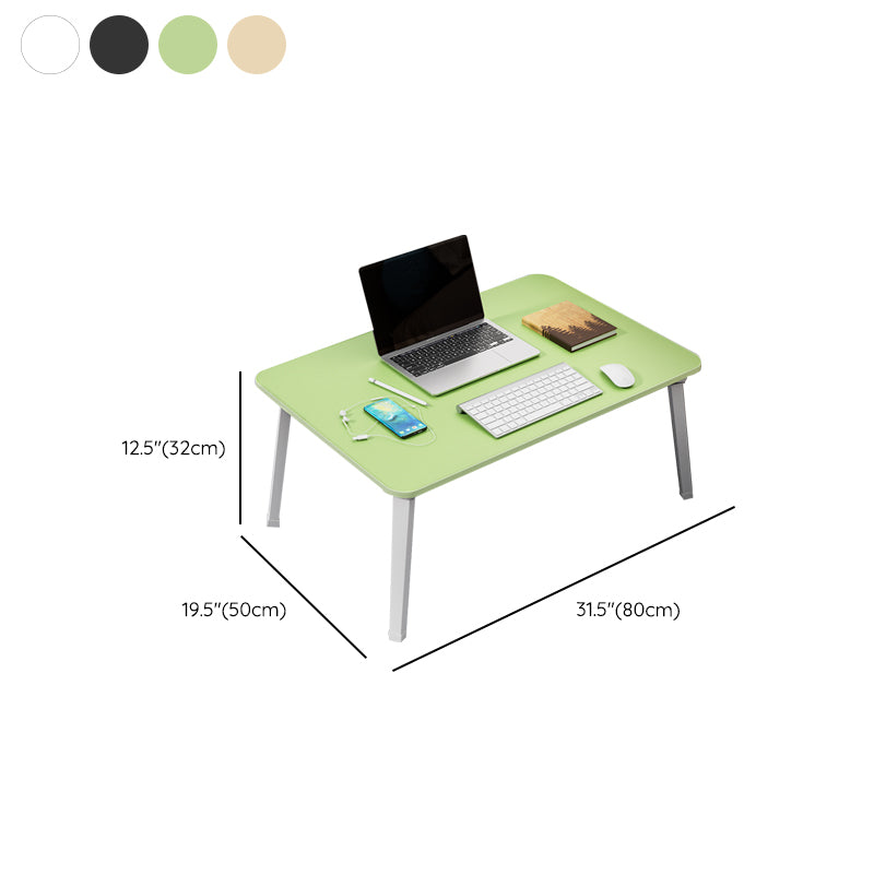 Contemporary Writing Desk Bedroom Engineered Wood Office Desk with White Legs