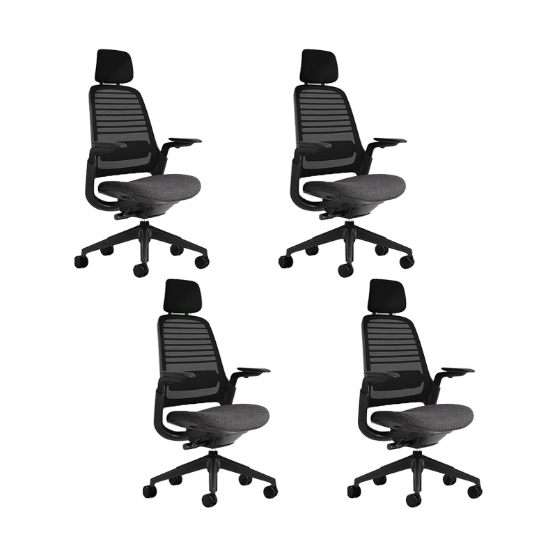 Modern Swivel Chair Tilt Mechanism Removable Arms Office Chair with Wheels