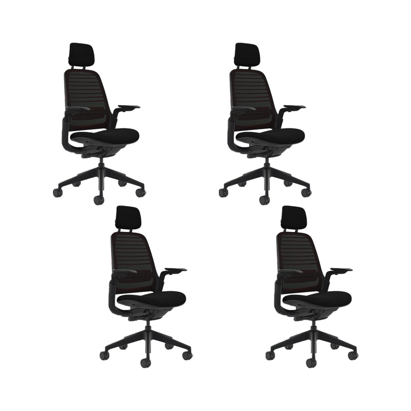 Modern Swivel Chair Tilt Mechanism Removable Arms Office Chair with Wheels