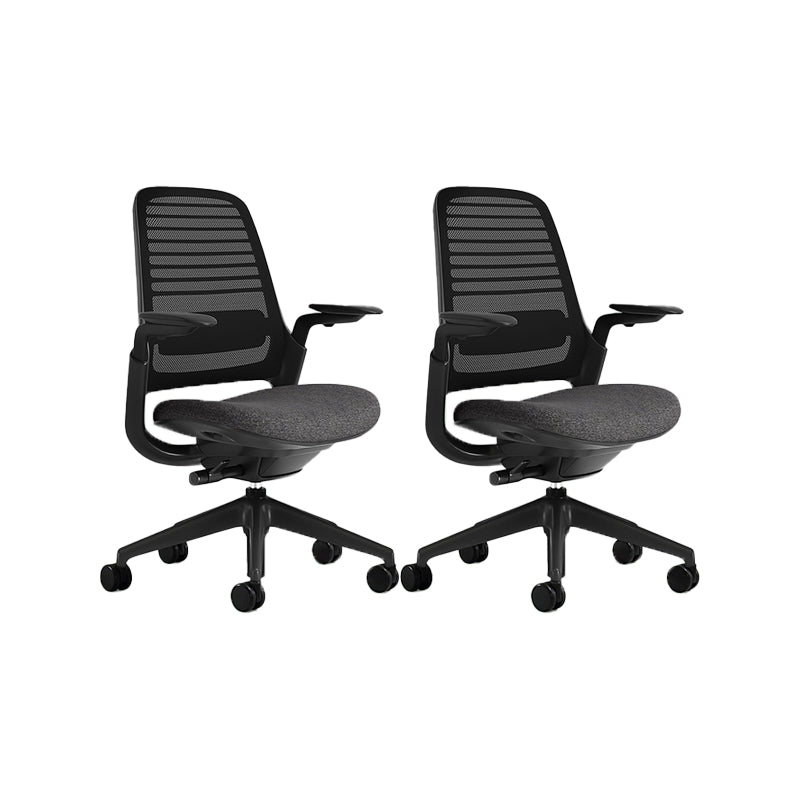 Modern Swivel Chair Tilt Mechanism Removable Arms Office Chair with Wheels