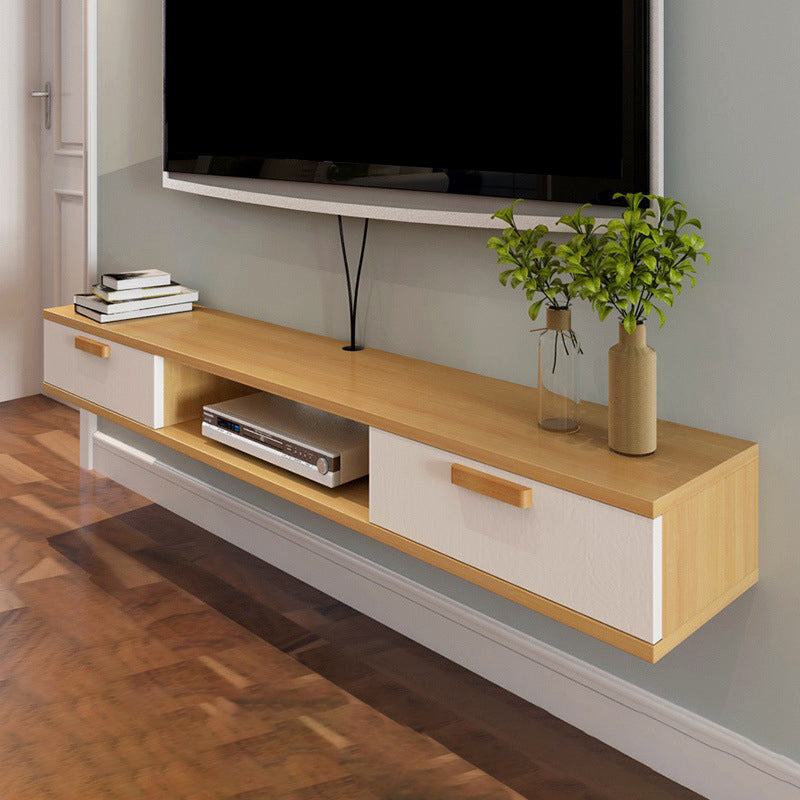 Scandinavian TV Media Stand Wall-mounted TV Media Console with Drawers