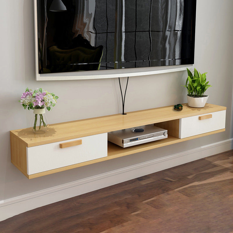 Scandinavian TV Media Stand Wall-mounted TV Media Console with Drawers