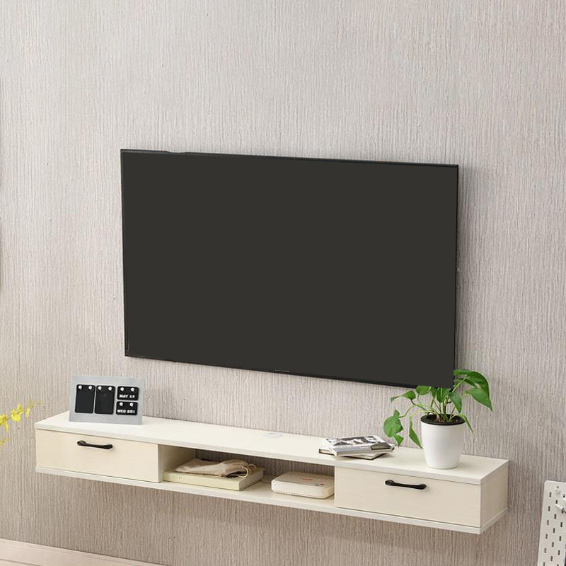 Scandinavian TV Media Stand Wall-mounted TV Media Console with Drawers