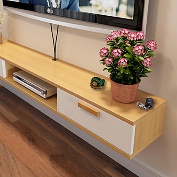 Scandinavian TV Media Stand Wall-mounted TV Media Console with Drawers