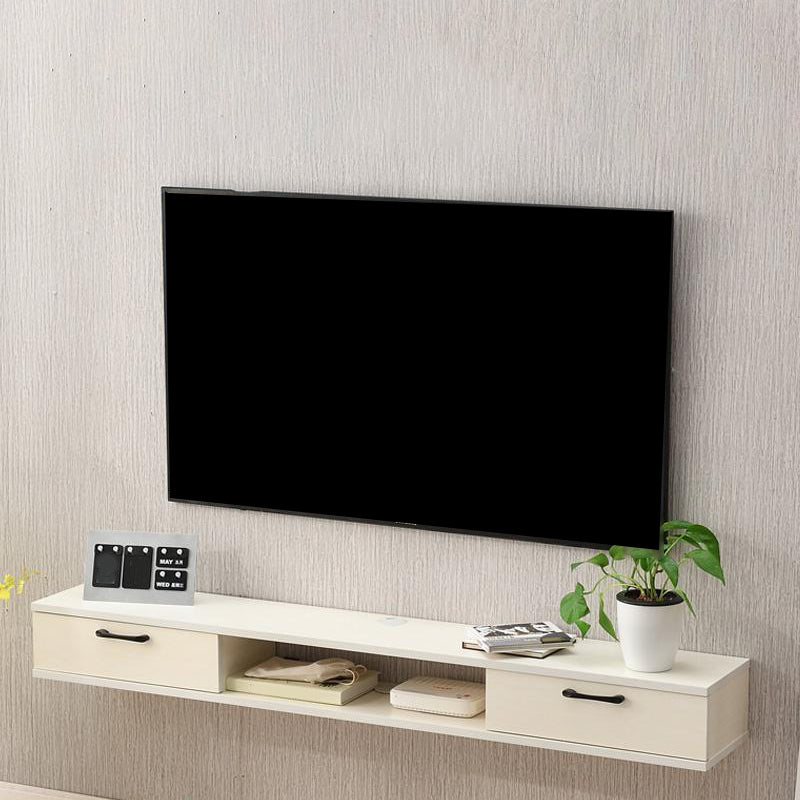 Scandinavian TV Media Stand Wall-mounted TV Media Console with Drawers