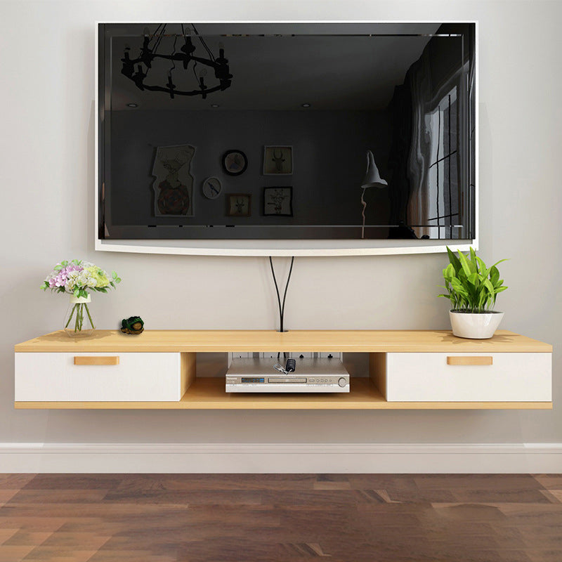 Scandinavian TV Media Stand Wall-mounted TV Media Console with Drawers