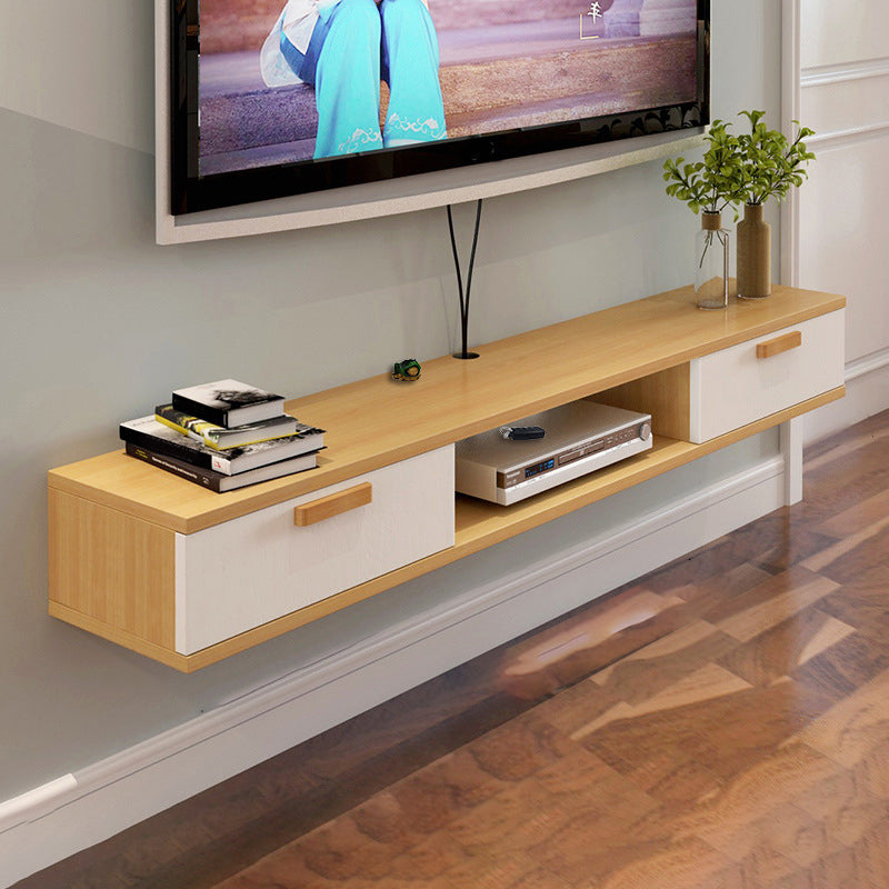 Scandinavian TV Media Stand Wall-mounted TV Media Console with Drawers