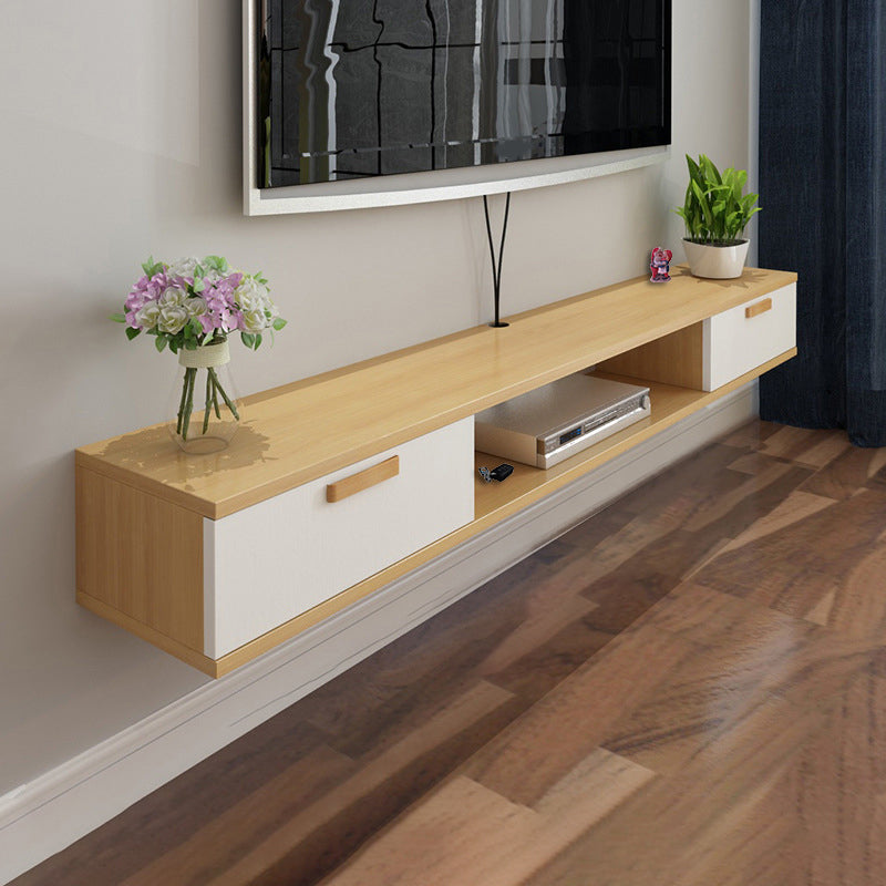 Scandinavian TV Media Stand Wall-mounted TV Media Console with Drawers