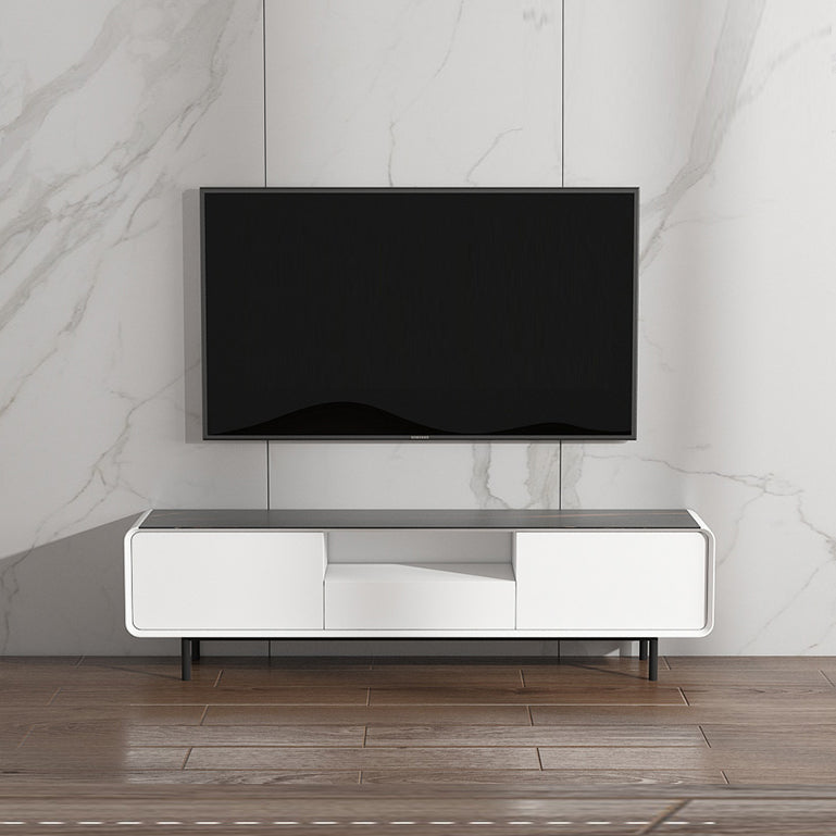 Rectangle TV Media Stand Modern Home TV Stand with Shelves and Drawer