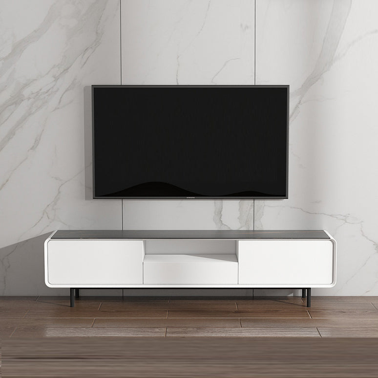 Rectangle TV Media Stand Modern Home TV Stand with Shelves and Drawer