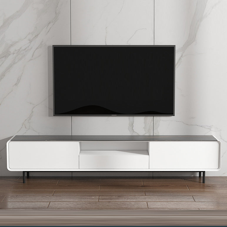 Rectangle TV Media Stand Modern Home TV Stand with Shelves and Drawer