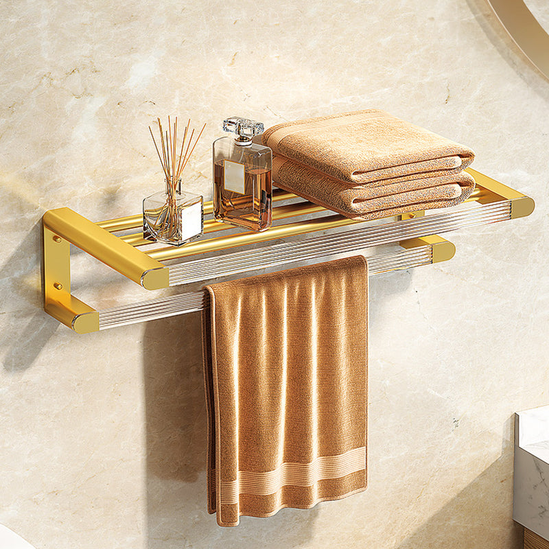 Modern Bath Hardware Set Towel Bar Bath Shelf Grey/Gold Bathroom Hardware Set