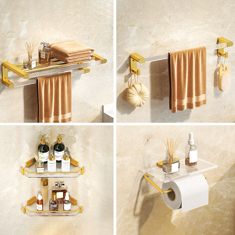 Modern Bath Hardware Set Towel Bar Bath Shelf Grey/Gold Bathroom Hardware Set