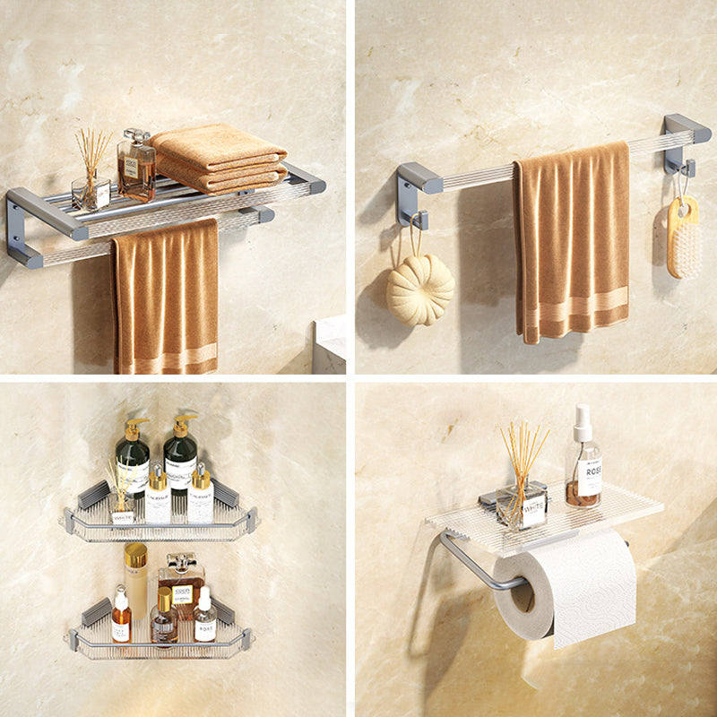 Modern Bath Hardware Set Towel Bar Bath Shelf Grey/Gold Bathroom Hardware Set