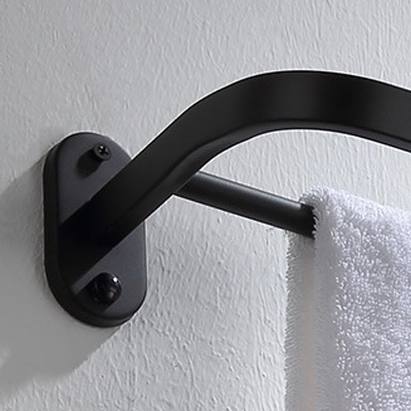 Modern Bathroom Accessory Set Bath Shelf Towel Bar Matte Black Bath Hardware Set