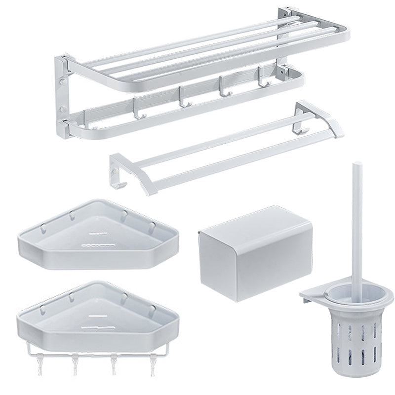 Modern Bathroom Accessory Kit Towel Bar Bath Shelf White Bathroom Accessory Set