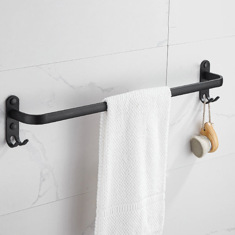 Modern Black Aluminum Bath Hardware Set Towel Bar Bathroom Hardware