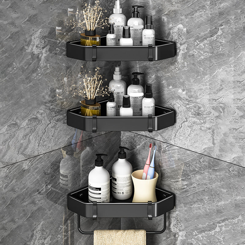 Modern Black and White Metal Bath Hardware Set Bath Shelf Bathroom Hardware Set