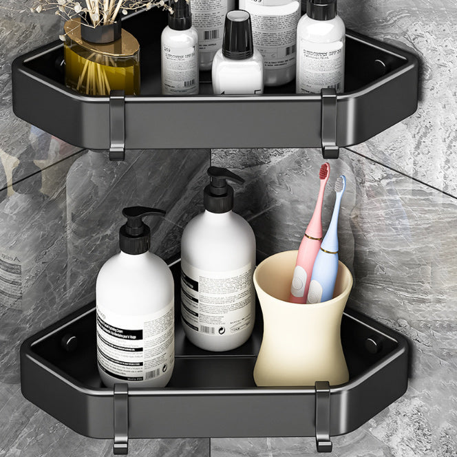 Modern Black and White Metal Bath Hardware Set Bath Shelf Bathroom Hardware Set