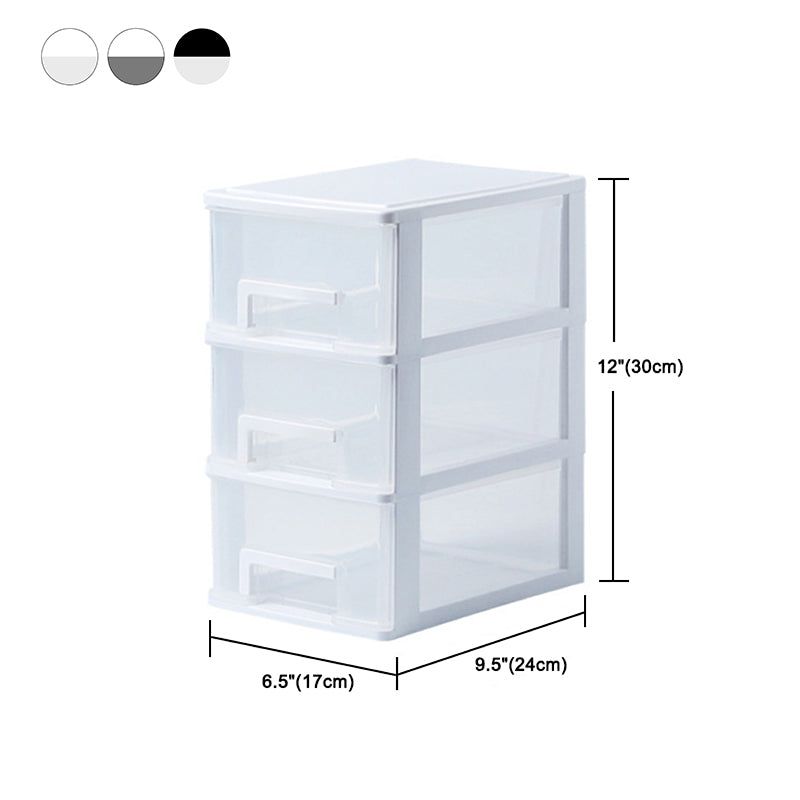 Drawers File Cabinet Vertical Home or Office Transparent Plastic File Cabinet