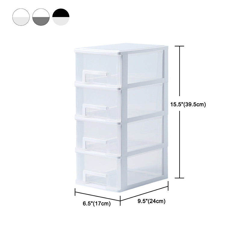 Drawers File Cabinet Vertical Home or Office Transparent Plastic File Cabinet