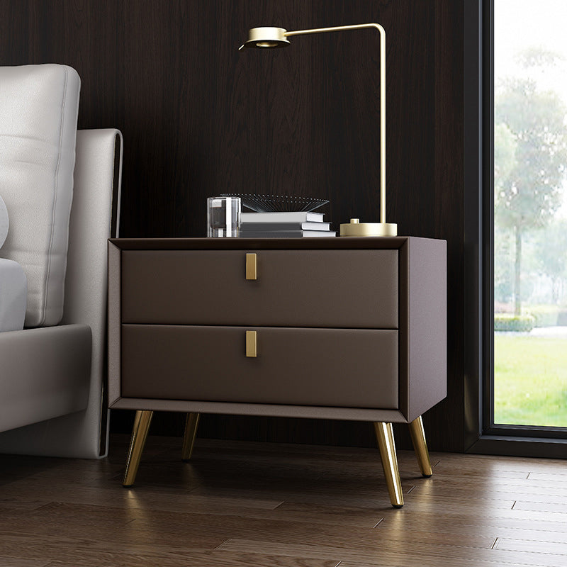 Solid Wood Bedside Cabinet Contemporary Night Table for Bedroom