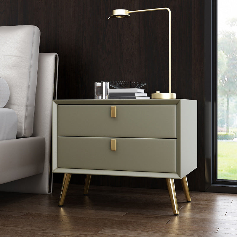 Solid Wood Bedside Cabinet Contemporary Night Table for Bedroom