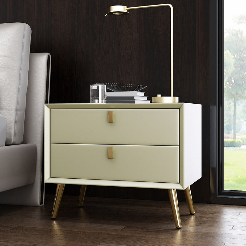 Solid Wood Bedside Cabinet Contemporary Night Table for Bedroom