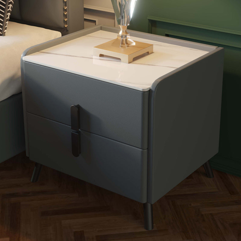 Contemporary Nightstand Drawer Storage Bedside Cabinet for Bedroom