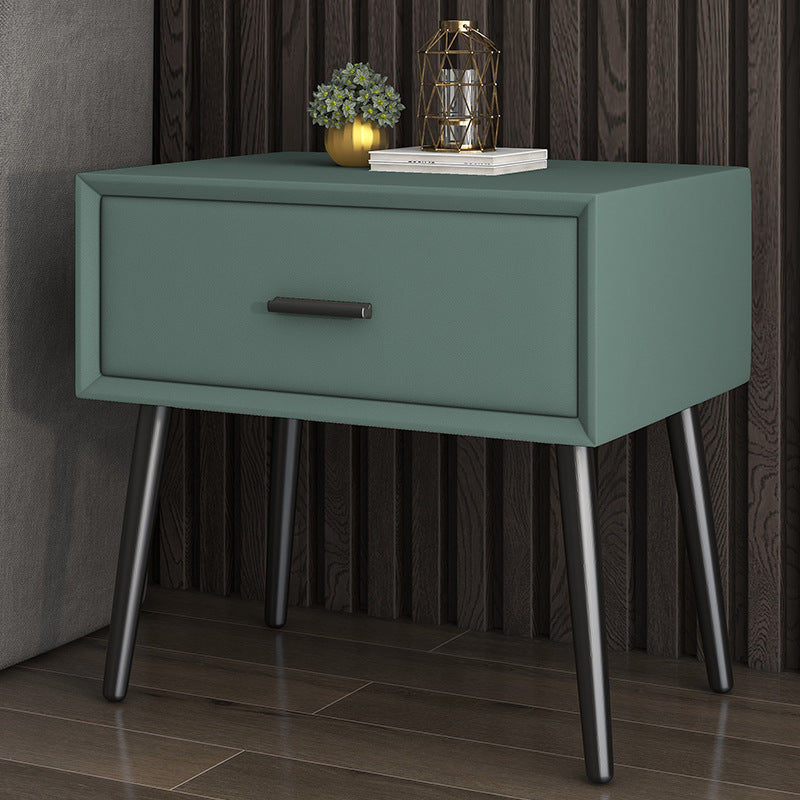 Contemporary Bed Nightstand Solid Wood Bedside Cabinet with Drawer