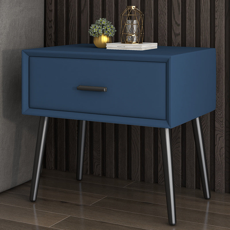 Contemporary Bed Nightstand Solid Wood Bedside Cabinet with Drawer