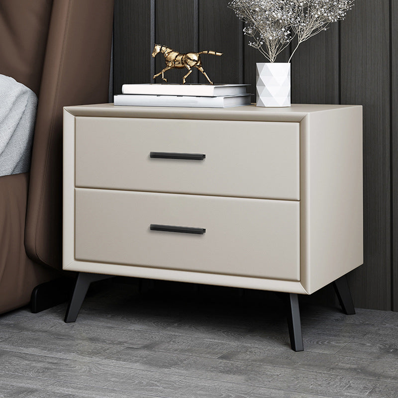 Modern Bedside Cabinet Solid Wood Night Table with 2 Drawers