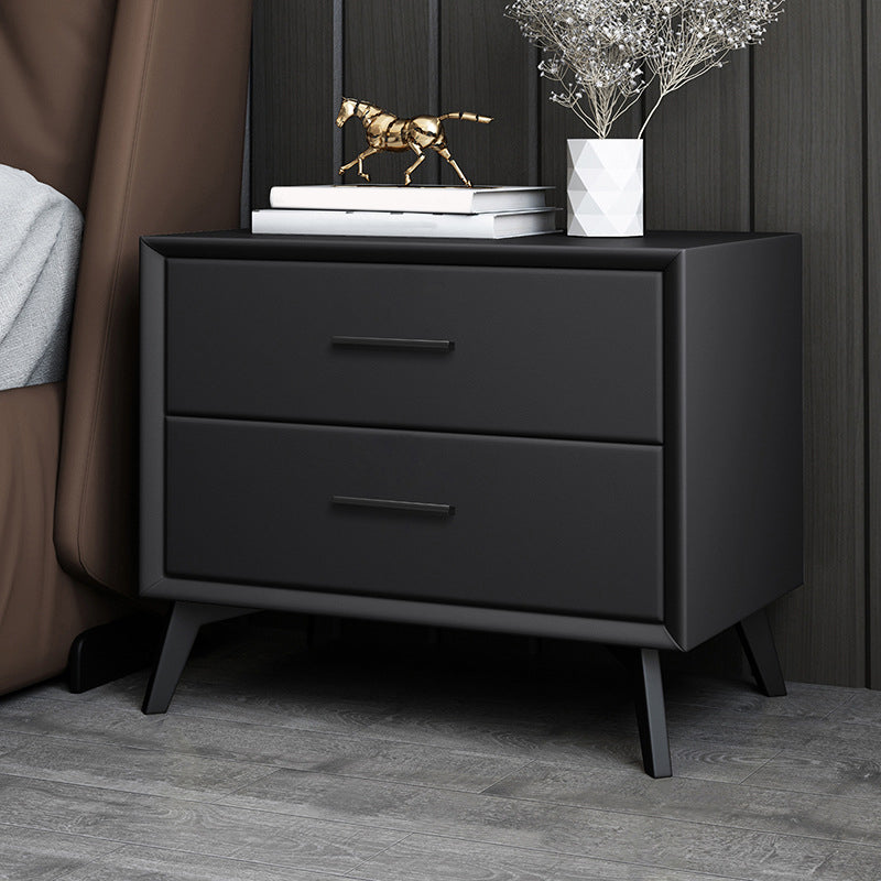 Modern Bedside Cabinet Solid Wood Night Table with 2 Drawers