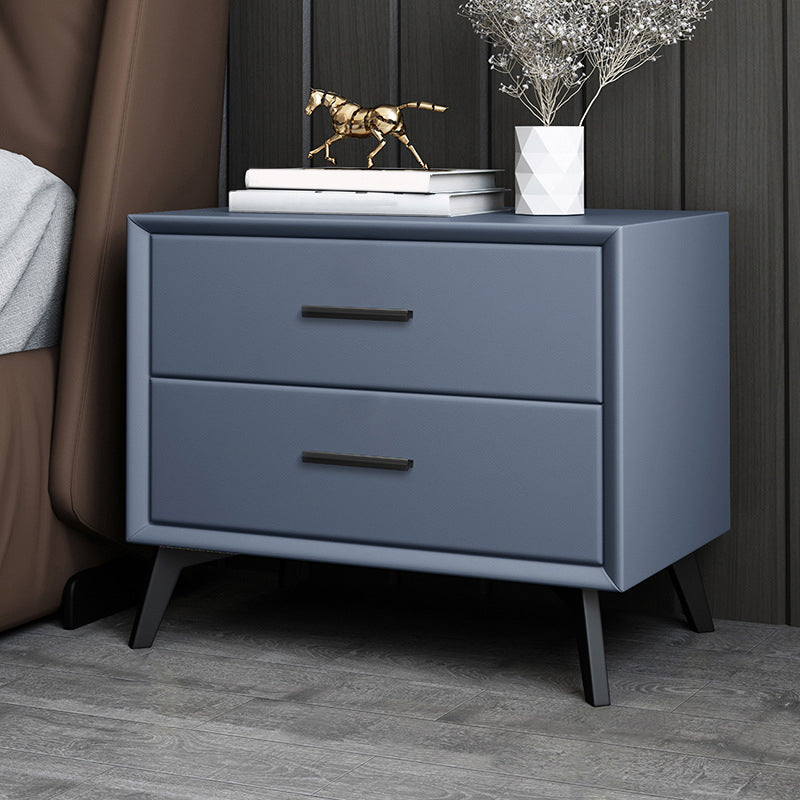 Modern Bedside Cabinet Solid Wood Night Table with 2 Drawers