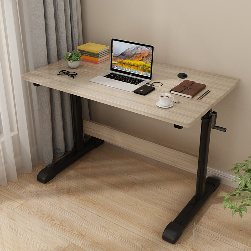 Modern Style Rectangle Office Desk T-shape Base Task Desk for Bedroom