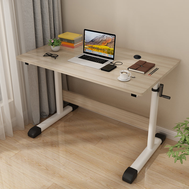 Modern Style Rectangle Office Desk T-shape Base Task Desk for Bedroom