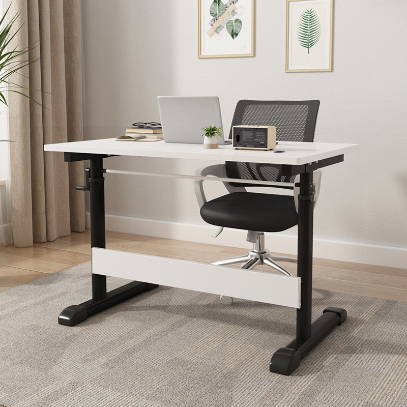 Modern Style Rectangle Office Desk T-shape Base Task Desk for Bedroom