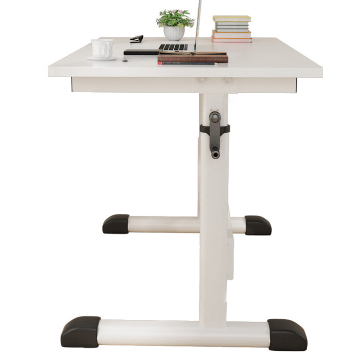 Modern Style Rectangle Office Desk T-shape Base Task Desk for Bedroom