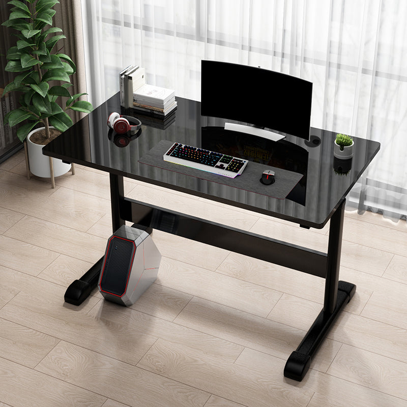 Modern Style Rectangle Office Desk T-shape Base Task Desk for Bedroom