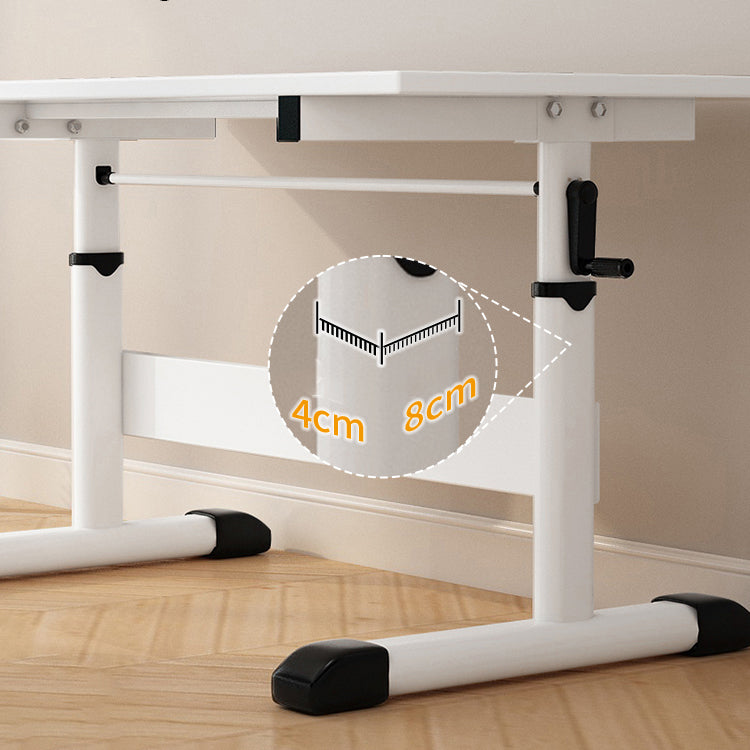 Modern Style Rectangle Office Desk T-shape Base Task Desk for Bedroom