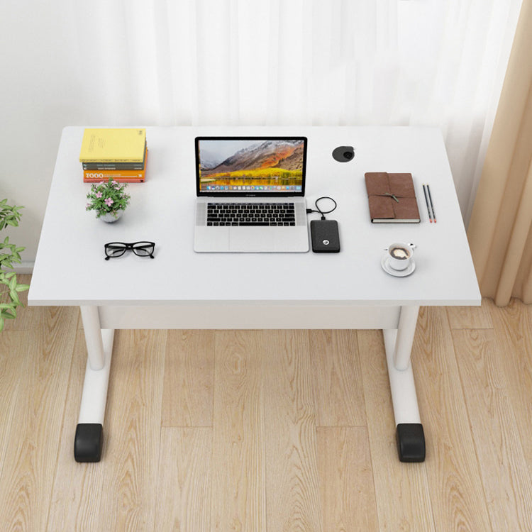 Modern Style Rectangle Office Desk T-shape Base Task Desk for Bedroom