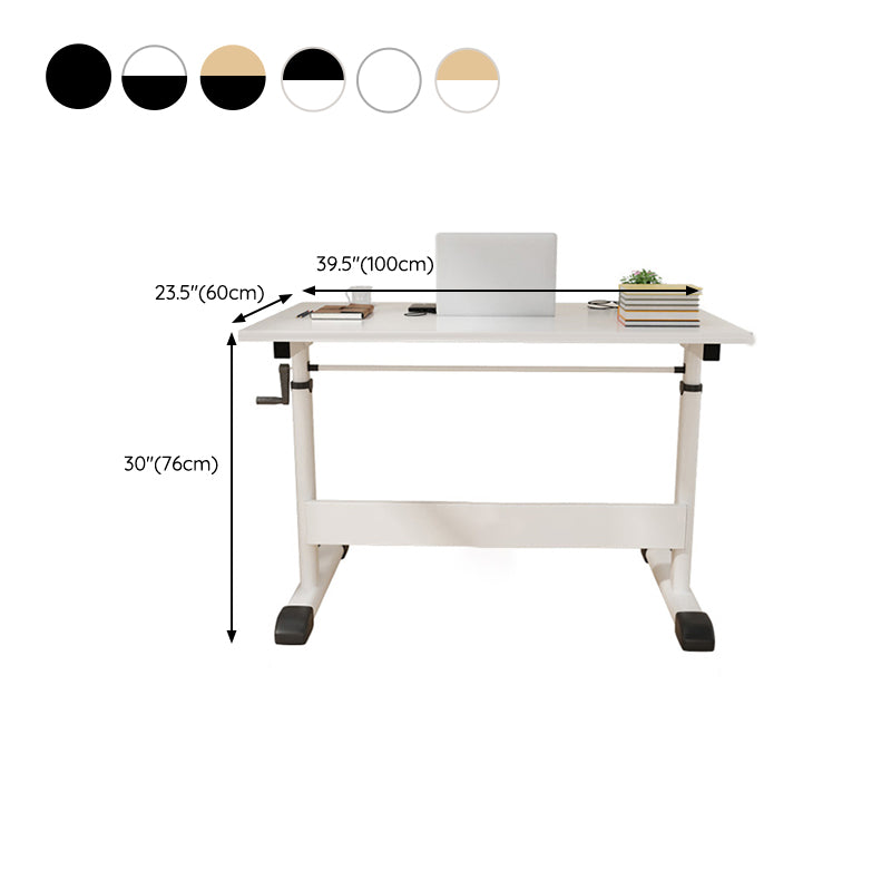 Modern Style Rectangle Office Desk T-shape Base Task Desk for Bedroom