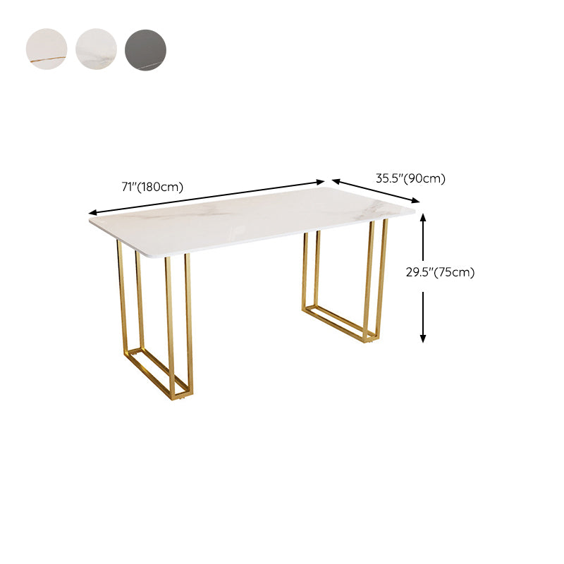 Contemporary Stone Writing Desk 29.53-inch Wide Office Desk with 1 Shelf