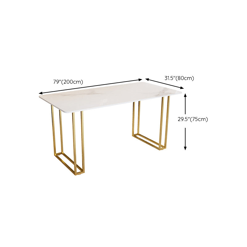 Contemporary Stone Writing Desk 29.53-inch Wide Office Desk with 1 Shelf